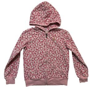 Juicy Couture little girl jacket size 4 pink leopard print full zip pockets